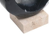 Keiichi Geometric Sculpture – Black Marble