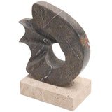 Keiichi Geometric Sculpture – Brown Marble