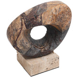 Keiichi Geometric Sculpture – Coffee Marble