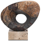 Keiichi Geometric Sculpture – Coffee Marble