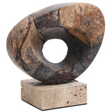 Keiichi Geometric Sculpture – Coffee Marble