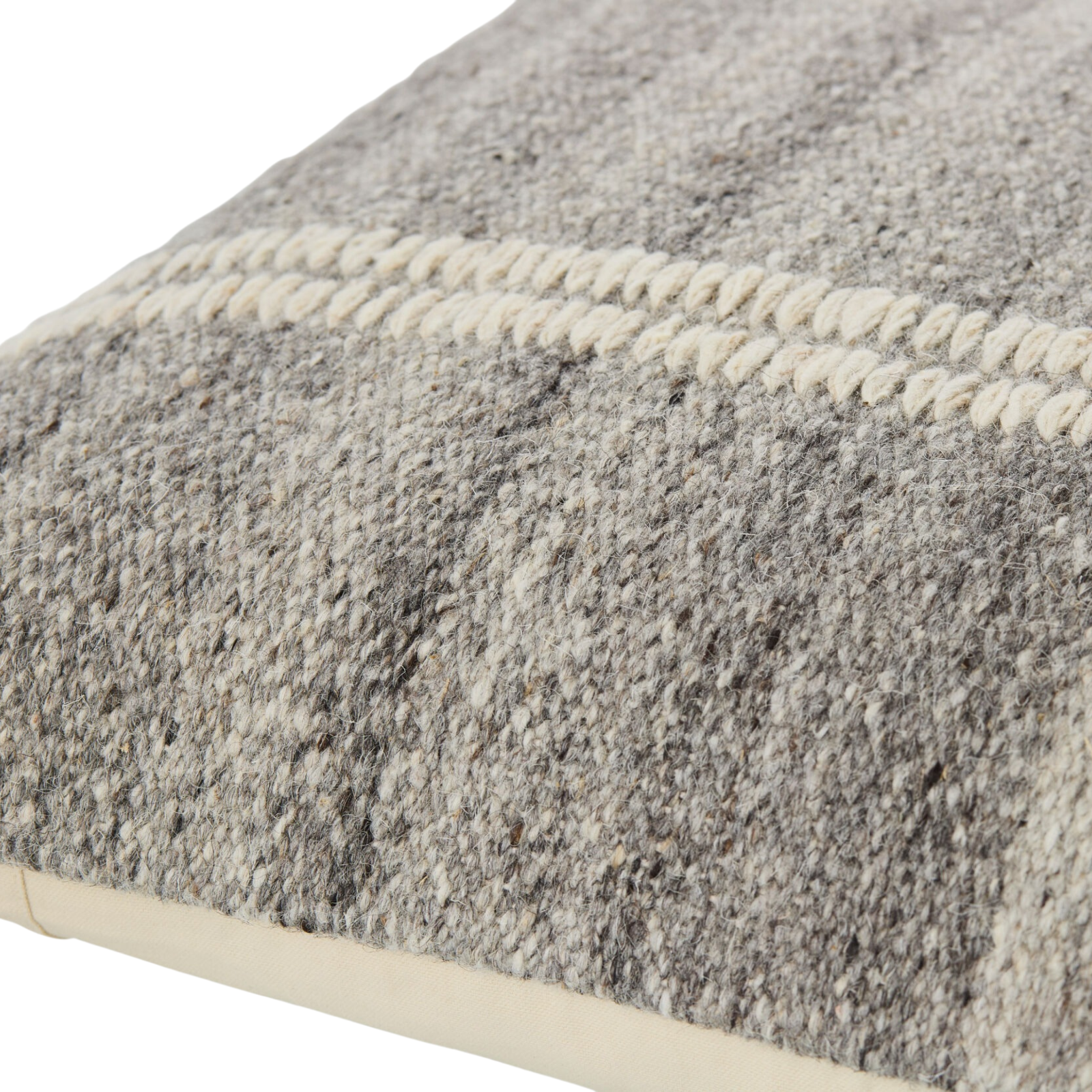 Keiichi Jundah Woven Cushion – Grey