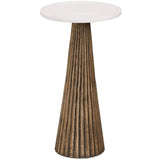 Keiichi Juniper Fluted Marble Top Side Table