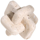 Keiichi Loop Sculpture – Large – Beige Travertine