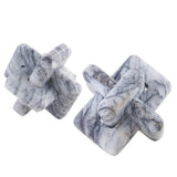 Keiichi Loop Sculpture – Small – Grey Marble