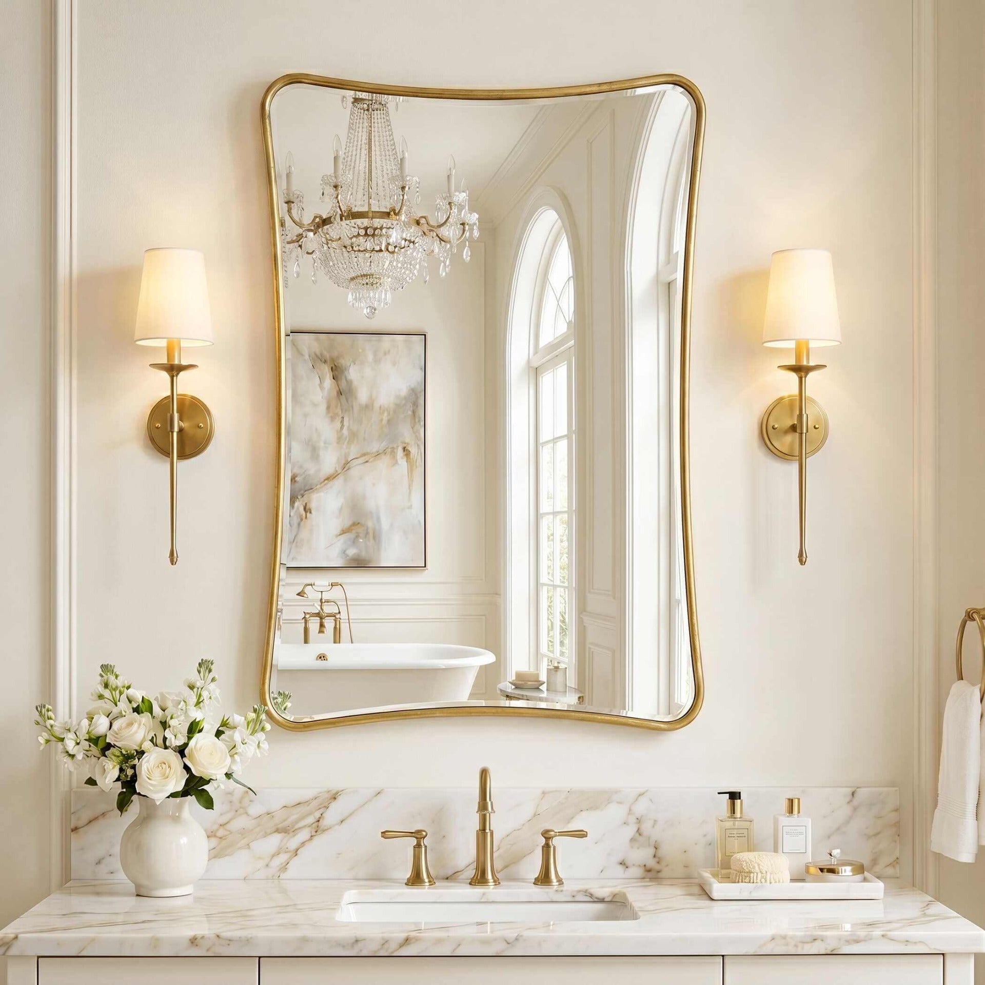 Keiichi Marianne Mirror – Gold Leaf