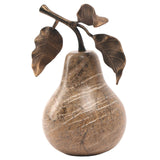Keiichi Pear Ornament  – Brown Marble