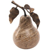 Keiichi Pear Ornament  – Brown Marble