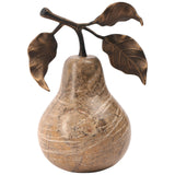 Keiichi Pear Ornament  – Brown Marble