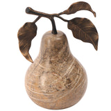 Keiichi Pear Ornament  – Brown Marble