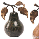 Keiichi Pear Ornament – Forest Green Marble