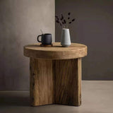 Keiichi Reclaimed Oak Round Side Table
