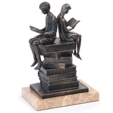 Keiichi Reading Figures Sculpture