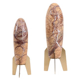 Keiichi Rocket Sculpture – Brown Marble – Large