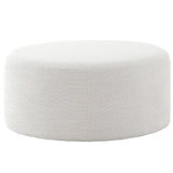 Keiichi Round Ottoman - Off White