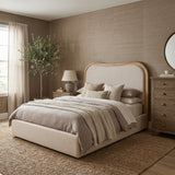Keiichi Sandford Curved Upholstered Bed – Super King