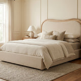Keiichi Sandford Curved Upholstered Bed – Super King