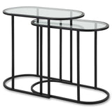 Keiichi Slide Nesting Tables – Black