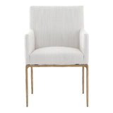 Keiichi Sloane Dining Armchair – Aged Brass