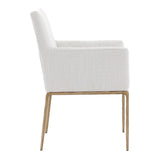 Keiichi Sloane Dining Armchair – Aged Brass