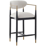 Keiichi Soho Counter Stool – Ebony and Brass