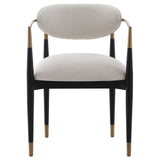 Keiichi Soho Dining Chair – Ebony and Brass