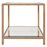Keiichi Square Upton Side Table in Antique Brass – Square