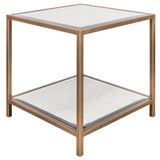 Keiichi Square Upton Side Table in Antique Brass – Square
