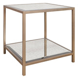 Keiichi Square Upton Side Table in Antique Brass – Square