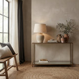 Keiichi Upton Console Table – Antique Brass