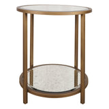 Keiichi Upton Side Table in Antique Brass – Round