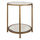 Keiichi Upton Side Table in Antique Brass – Round