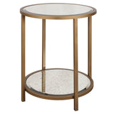 Keiichi Upton Side Table in Antique Brass – Round