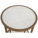 Keiichi Upton Side Table in Antique Brass – Round