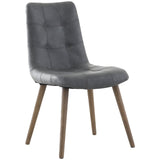Keiichi Winchcombe Dining Chair – Grey Leather