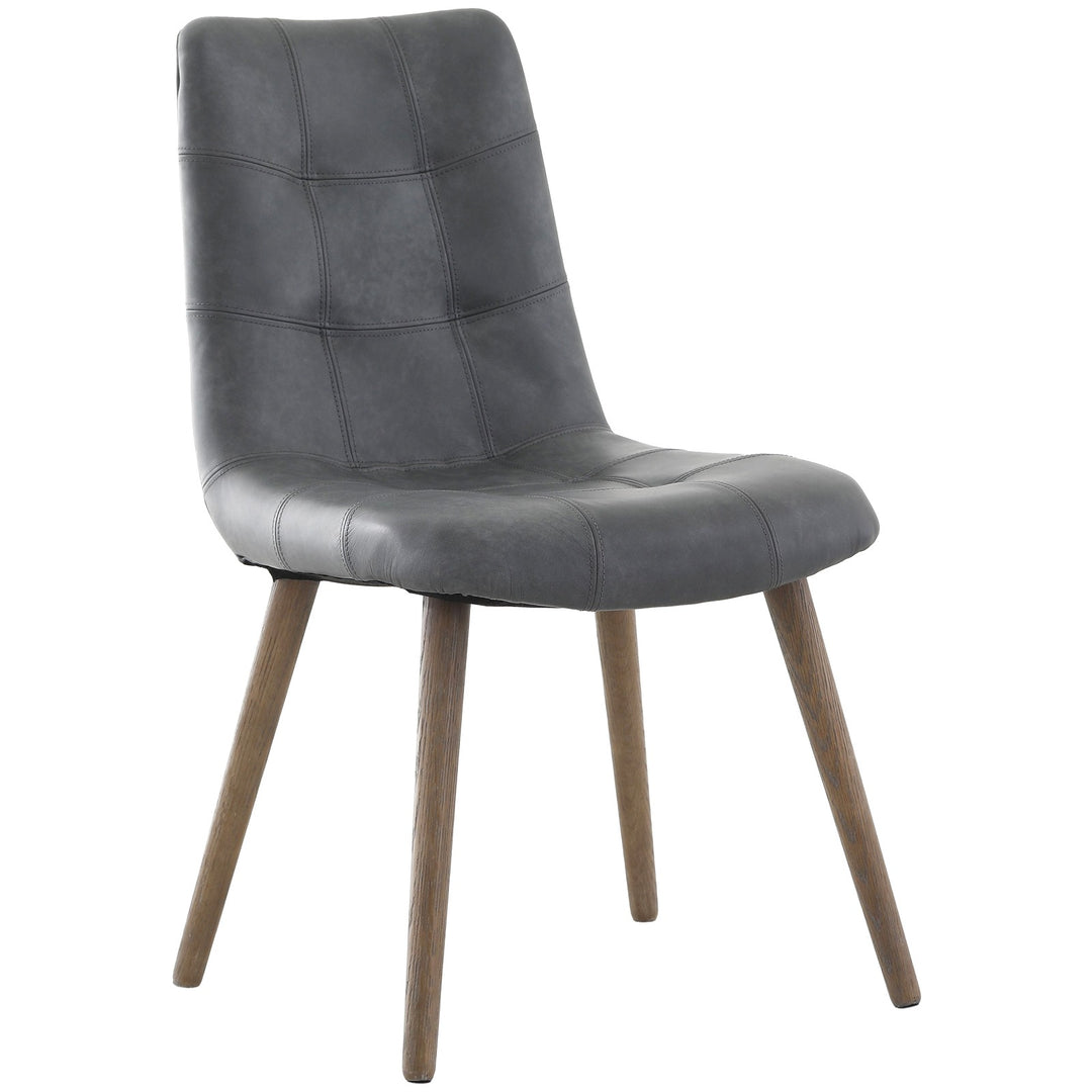 Keiichi Winchcombe Dining Chair – Grey Leather