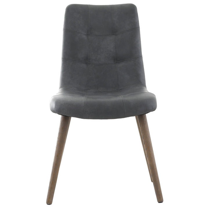 Keiichi Winchcombe Dining Chair – Grey Leather