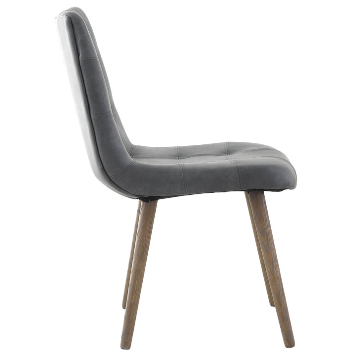 Keiichi Winchcombe Dining Chair – Grey Leather