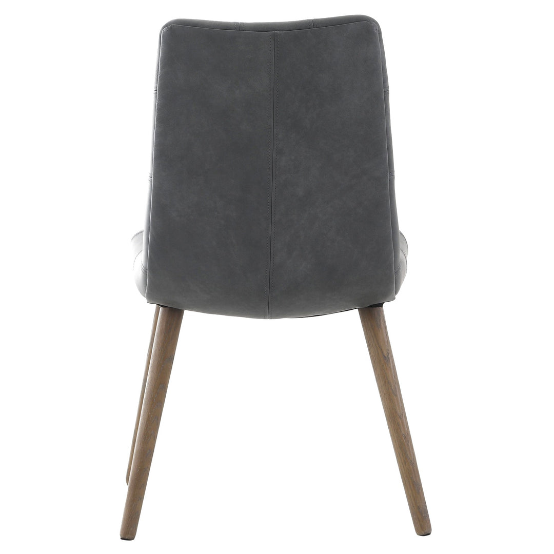 Keiichi Winchcombe Dining Chair – Grey Leather