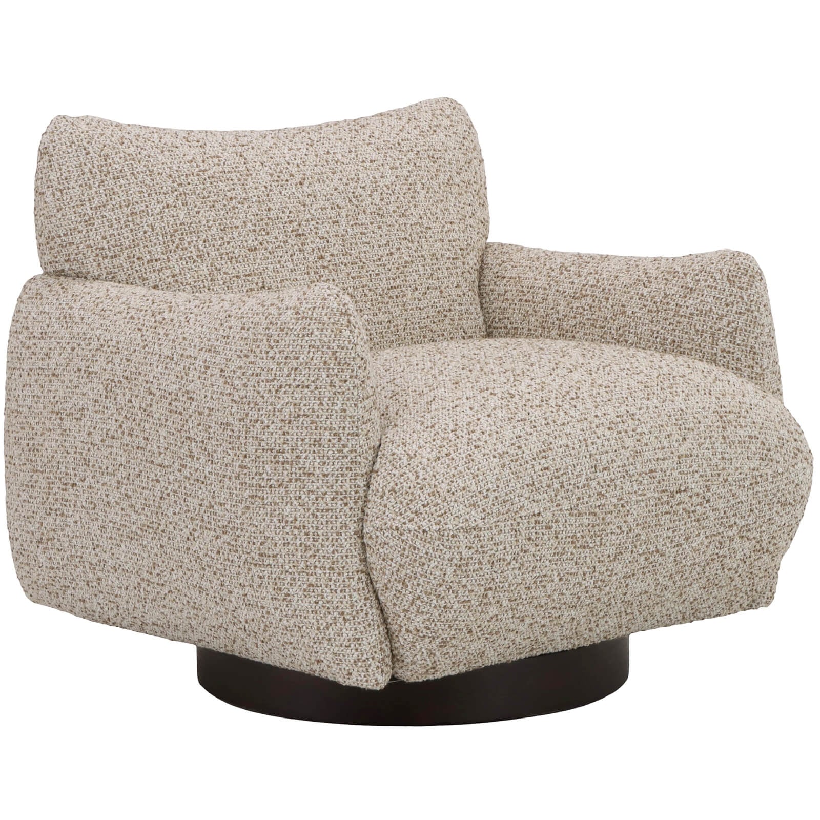 Keiichi Batsford Swivel Chair – Soft Truffle Boucle