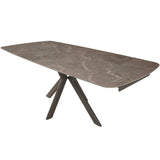 Keiichi Cote Extending Dining Table – Latte Stone Ceramic – 140-200cm