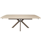 Keiichi Cote Extending Dining Table – Travertine Ceramic – 140-200cm
