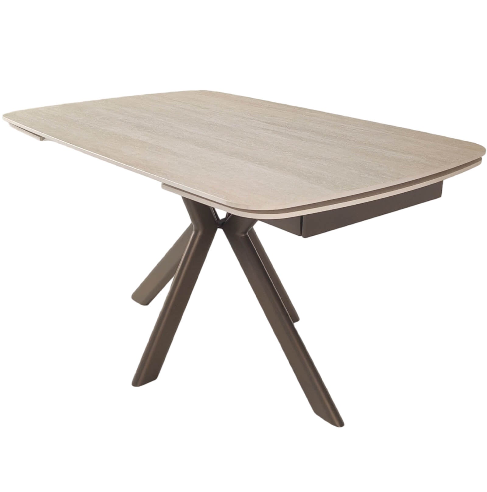 Keiichi Cote Extending Dining Table – Travertine Ceramic – 140-200cm