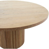 Keiichi Reeded Oak Round Dining Table
