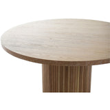 Keiichi Reeded Oak Round Dining Table