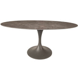 Keiichi Sutton Oval Dining Table – Latte Stone Ceramic – 180cm