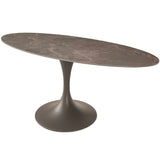 Keiichi Sutton Oval Dining Table – Latte Stone Ceramic – 180cm