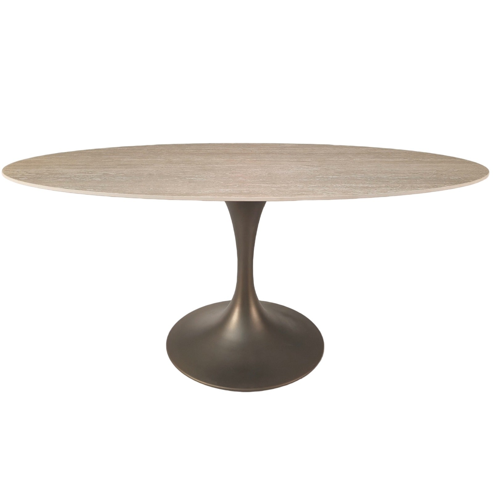 Keiichi Sutton Oval Dining Table – Travertine Ceramic - 180cm