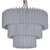 Keiichi Twisted Frost Glass Chandelier - Large