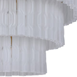 Keiichi Twisted Frost Glass Chandelier - Large